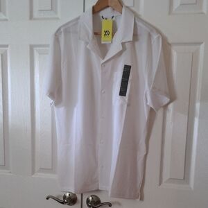 All in Motion White Casual Button Down Shirt